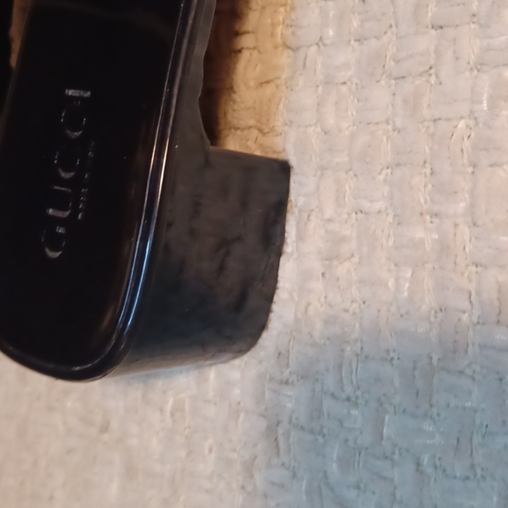 Gucci Black Patent Platform Slide Sandals - Picture 5 of 8